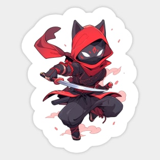 Ninja Shinobi Cat Hero Sticker